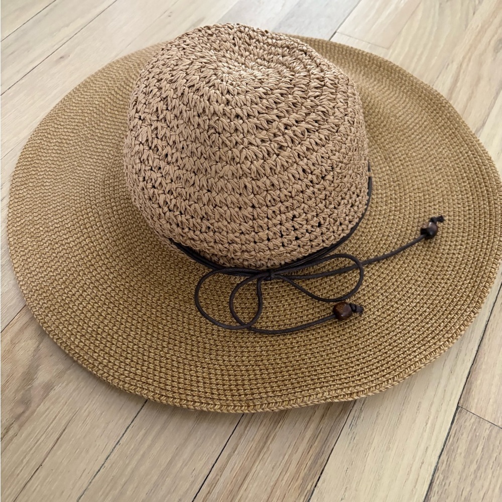 Tan Woven Sun Hat